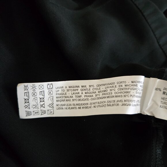 Zara Tie Neck Sleeveless Jumpsuit SZ S Black - Picture 13 of 13